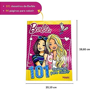 Livro infantil colorir 101 desenhos barbie 104p 20x27 - magic kids (unidade)