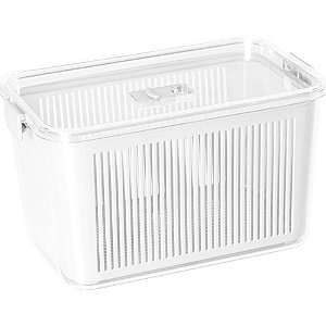 Pote acrilico hermetico slim 4470ml branco - paramount (unidade)