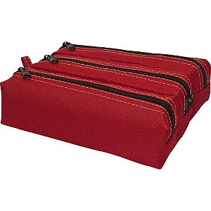 Estojo triplo lona vermelho - reflex (unidade)