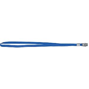 Cordao para cracha tecido azul c/jacare - reflex (pct.c/10)