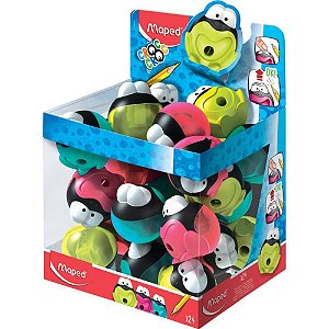 Apontador com deposito croc croc sapo 3cores - maped (dp.c/24)