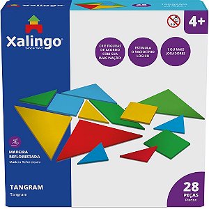 Brinquedo pedagogico tangram 28pcs - xalingo (unidade)