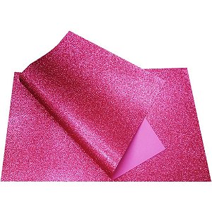 Placa em eva 60x40cm gliter rosa pink - v.m.p. (pct.c/05)