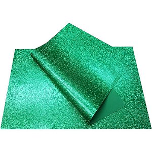 Placa em eva 60x40cm gliter verde bandeira - v.m.p. (pct.c/05)