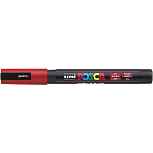 Pincel marcador artesanato posca pc-3m fine line vermelho - sertic (cx.c/06)
