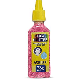 Cola com glitter tubo 23g. pink - acrilex (duzia)