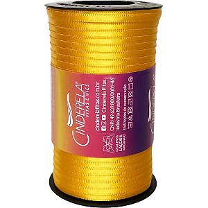Fita de cetim 04mm 100m. amarelo ouro - cinderela (unidade)