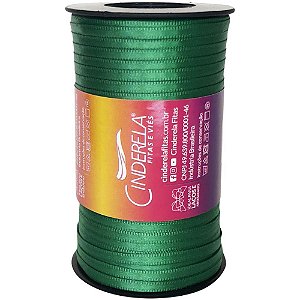 Fita de cetim 04mm 100m. verde bandeira - cinderela (unidade)