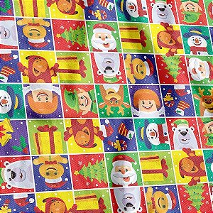 Tnt estampado 1,40m 40g tnt 1,40 40g natal colorido - supper (rl-25mts)