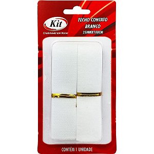 Velcro 25mmx100cm br. - kit (cartela)