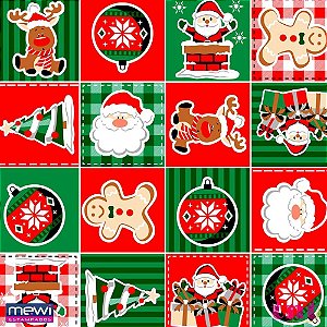 Tnt estampado 1,40m 40g natal animado - mewi (rl-25mts)