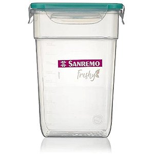 Pote plastico com travas freshy 1,4l. vd - sanremo (unidade)