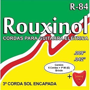 Encordoamento p/guitarra eletrica lev.09/042 - rouxinol (unidade)