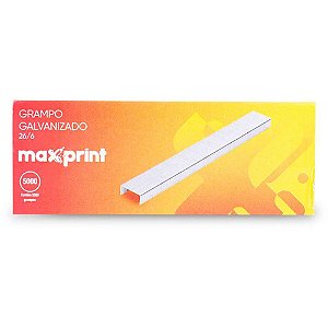 Grampo para grampeador 26/6 galvanizado 5000 grampos - maxprint (unidade)