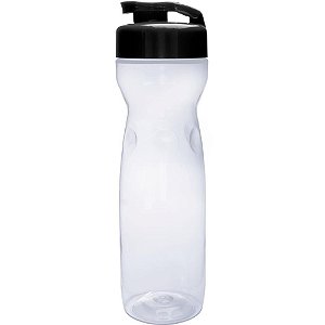 Garrafa plastica veneza transp/preto 600ml - tiba (pct.c/03)