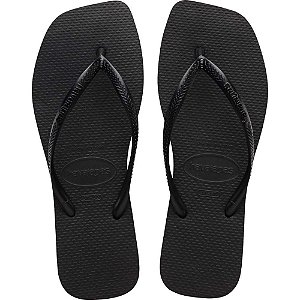 Chinelo havaianas feminino slim square 39/0 preto - havaianas (par)