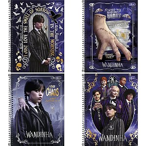 Caderno 01x1 capa dura wandinha 80fls connect - tilibra (pct.c/04)