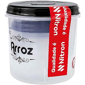 Pote plastico conj.5 potes p/mantimento (s) - nitron (unidade)