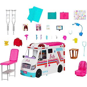 Barbie profissoes ambulância de cuidados médicos - mattel (unidade)