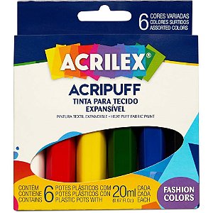Tinta guache 015ml 06 cores fantasia metallic - acrilex (pct.c/06)