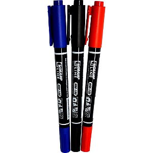 Caneta para cd 1.0mm mm-100 multiuso duo 03 cores - gramp line (bl.c/03)