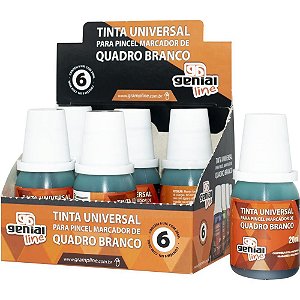 Tinta marcador quadro branco reabastecedor genial 20ml verd - gramp line (cx.c/06)