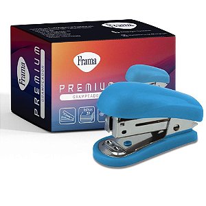 Grampeador mini p/20fls 26/6 azul 6,4cm - frama (unidade)