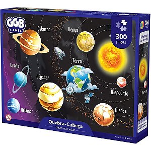 Quebra-cabeca cartonado sistema solar 300pcs - ggb plast (unidade)