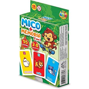 Jogo de cartas mico+memoria 2em1 55cts - ggb plast (unidade)