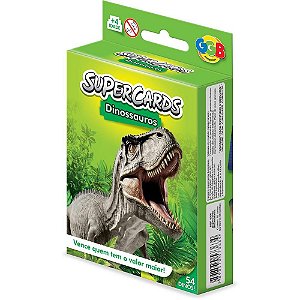 Jogo de cartas supercards dinossauros 55cts - ggb plast (unidade)