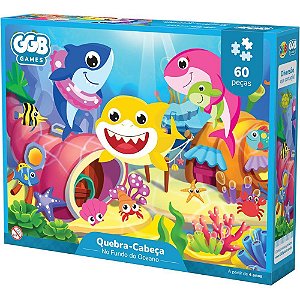 Quebra-cabeca cartonado no fundo do oceano 60pcs - ggb plast (unidade)