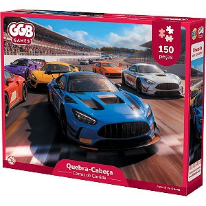 Quebra-cabeca cartonado carros de corrida 150pcs - ggb plast (unidade)