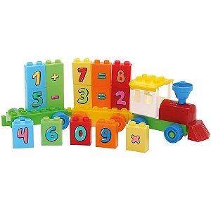 Brinquedo para montar trenzinho educativo num. e cia - monte libano (unidade)