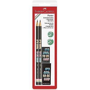 Kit escolar poster preto 4pcs - faber-castell (blister)
