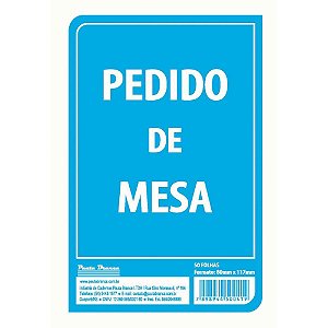 Impresso talao de pedido mesa 50fls 80x117mm - pauta (pct.c/20)