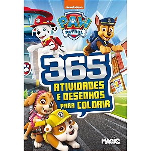 Livro infantil colorir 365 atividades patrulha canina - magic kids (unidade)