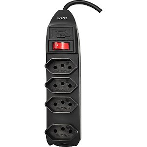 Filtro de linha 4 tomadas 1,5m 10a preto - newex (unidade)