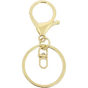 Aviamento fecho lagosta c/argola dourado - kit (pct.c/10)
