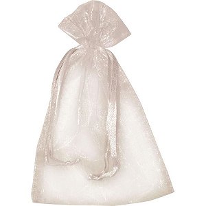 Saco de organza branco 08x10cm - kit (pct.c/10)