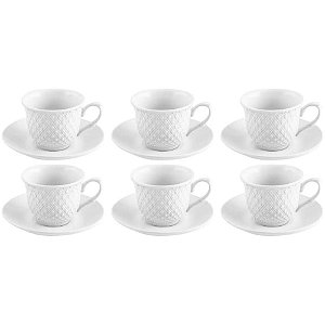 Xicara cha porcelana wembley 12pcs - western (jogo)