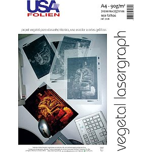 Papel vegetal a4 90g. 210x297mm. - usa folien (pct.c/100)