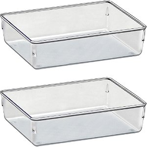 Organizador potes ret. duplo 24x16x5,5 cm - acrimet (cx.c/02)