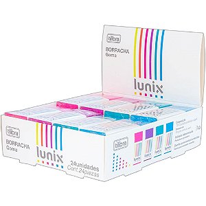 Borracha colorida lunix (s) - tilibra (dp.c/24)