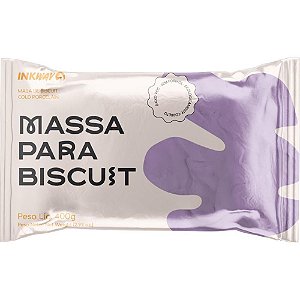 Massa de porcelana fria biscuit 400g lilas - ink way (unidade)
