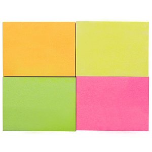 Bloco de recado autoadesivo 38x50mm peq.4 cores neon 200f. - maxprint (unidade)