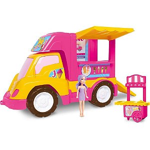 Cenario tematico (playset) sorveteria da judy food truck - samba toys (unidade)