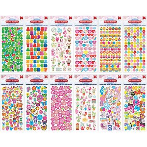 Adesivos decorados 10x24cm. encanto cartela sort. - make+ (pct.c/24)