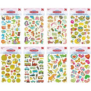 Adesivos decorados 15x26cm. big mix cartela sort. - make+ (pct.c/16)