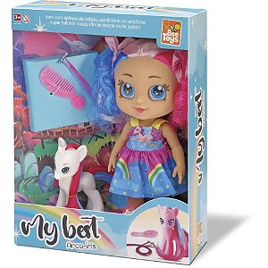 Boneca my best arco iris c/unicornio - bee toys (unidade)