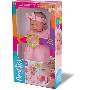 Boneca com mecanismo amelia frases 25cm - bee toys (unidade)